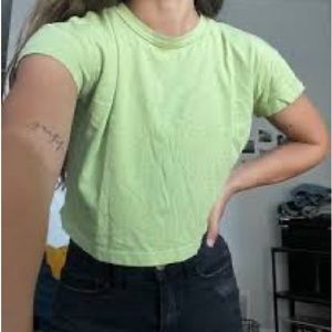 MATE the label green boxy cropped tee